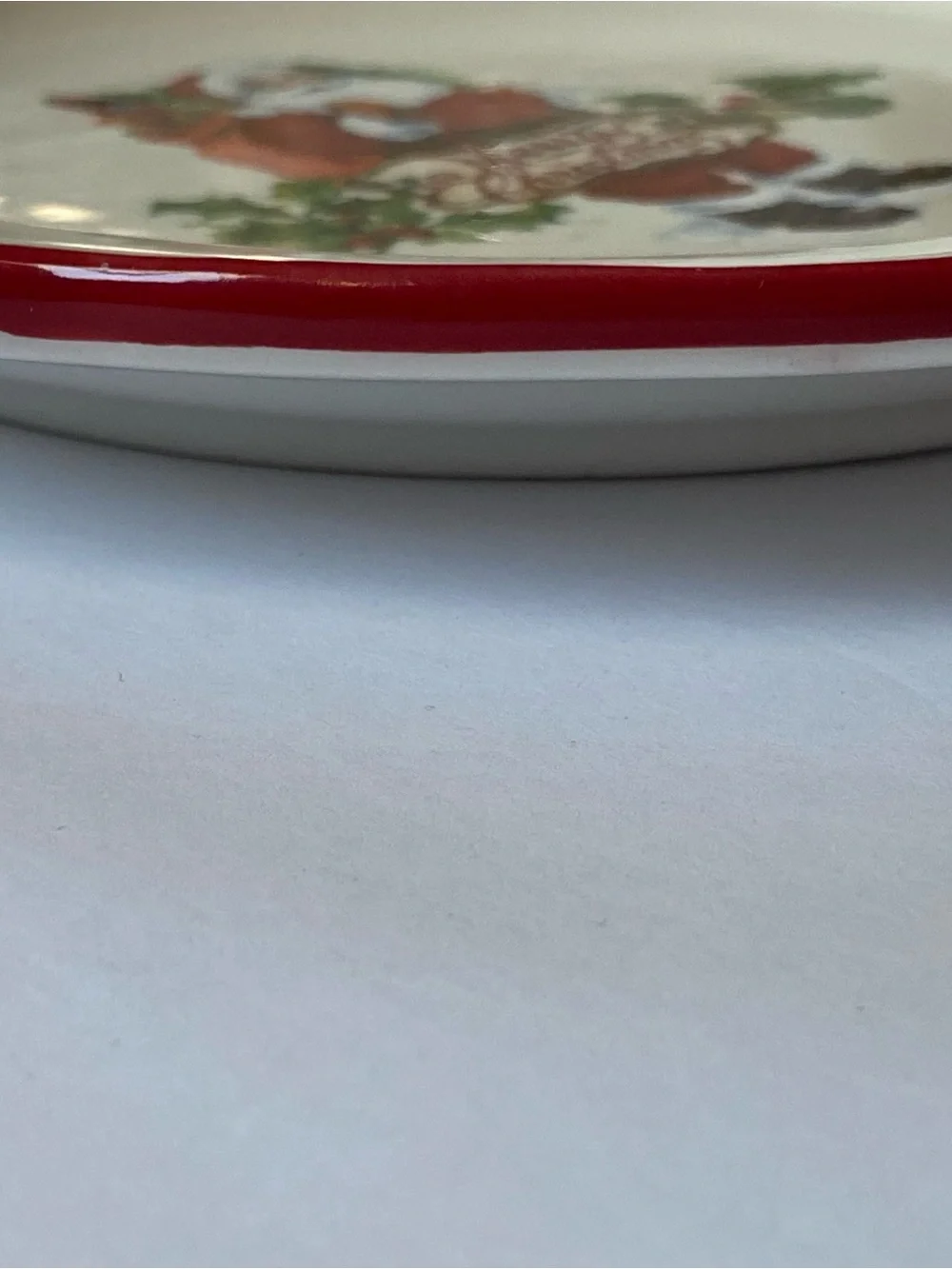 Vintage Pier 1 Imports Santa Salad Set Of 2 Dessert Plate Christmas Earthenware